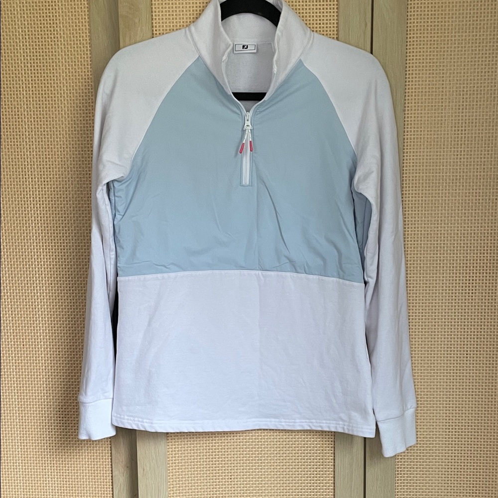 Two-Tone Quarter-Zip Pullover
